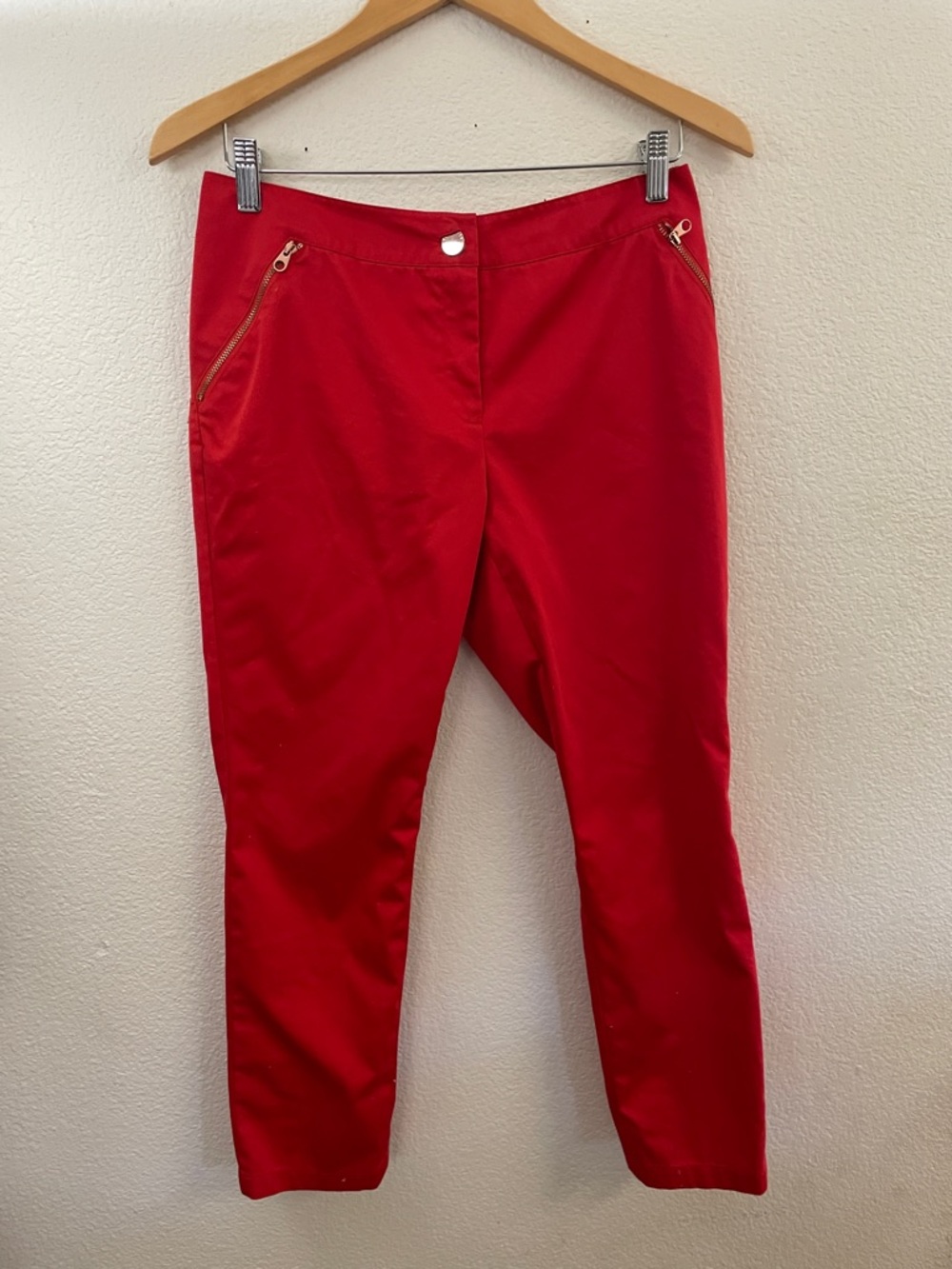 Ted Baker Red High-Rise skinny Pants 30x25 sexy
